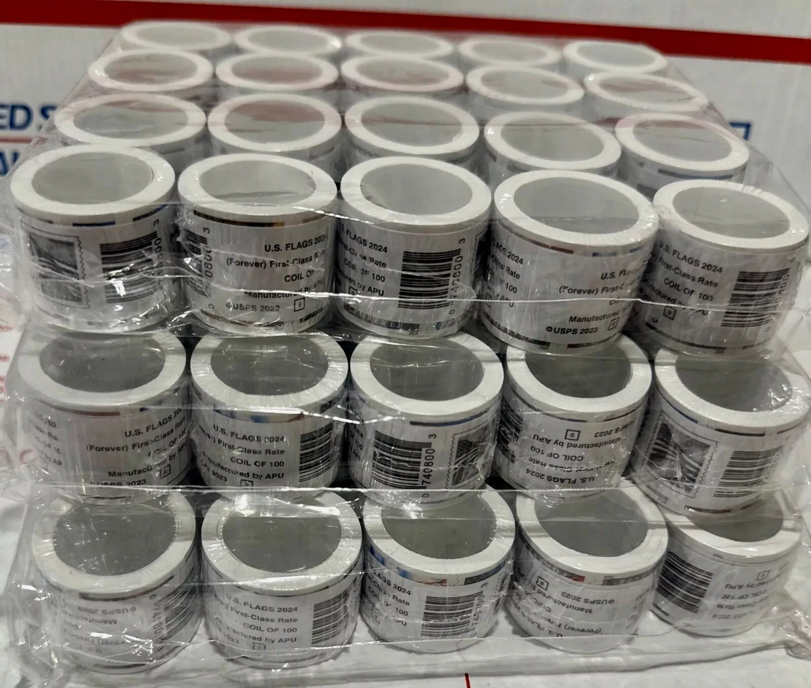 30 Rolls of 100 USPS Postage Stamps, Totaling 3000 Pieces 2024 30 Rolls of 100 USPS Postage Stamps, Totaling 3000 Pieces 2024