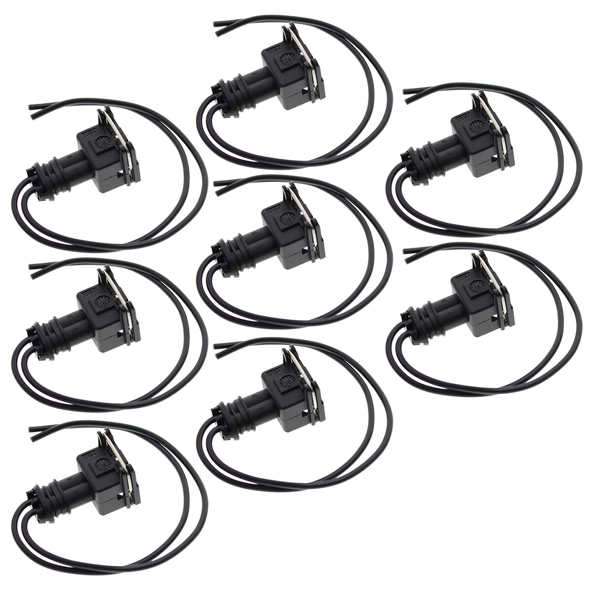 Fit EV1 OBD1 Pigtail Cut & Splice 8 X Fuel Injector Connector Wiring Plugs Clips
