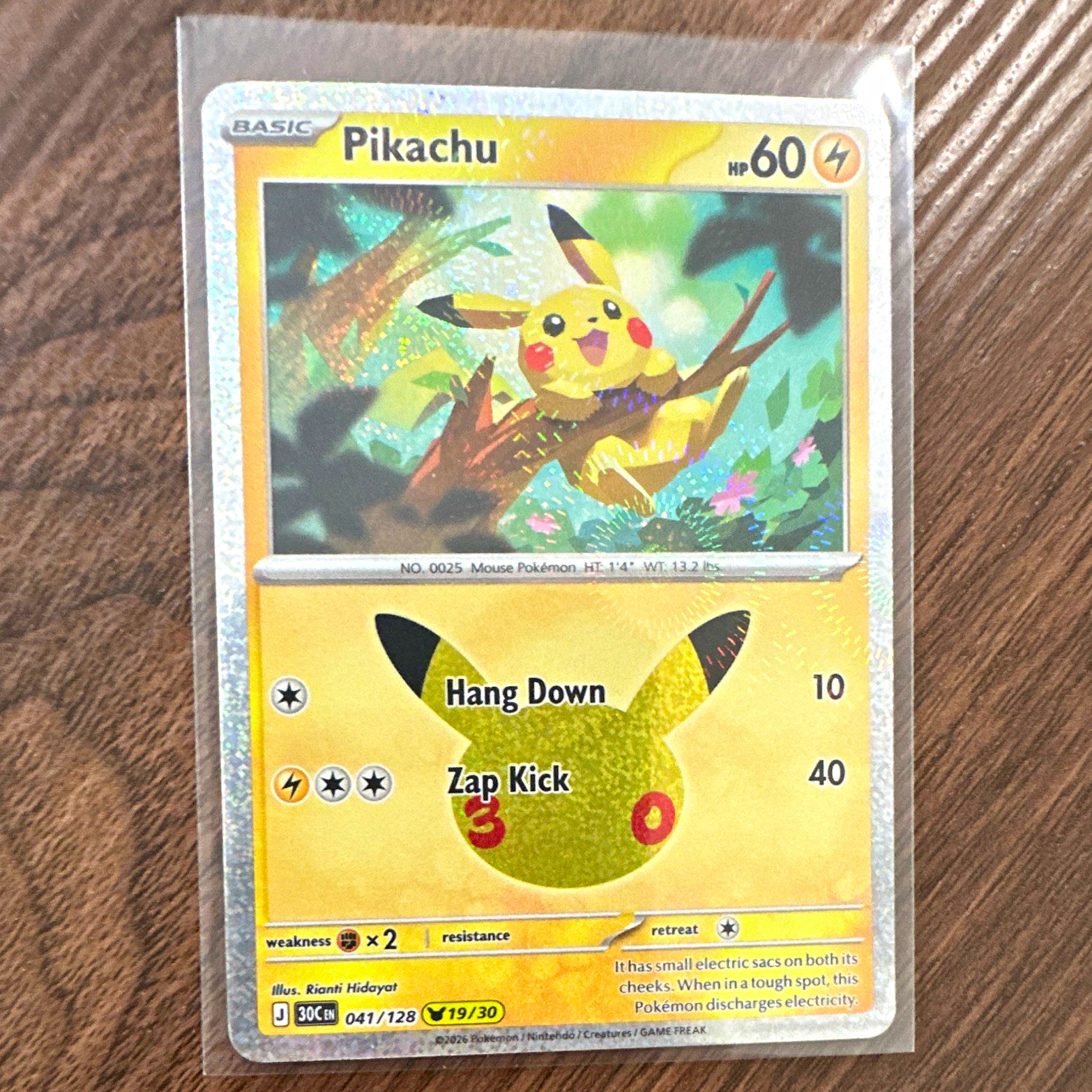 The Pokémon Company Pikachu 041/128 19/30