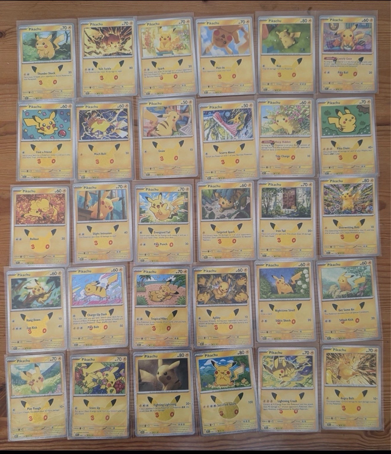 Pikachu 30th Anniversary Celebration Pokemon TCG Pikachu Holo (30 Card Full Set) Pikachu 30th Anniversary Celebration Pokemon TCG Pikachu Holo (30 Card Full Set)