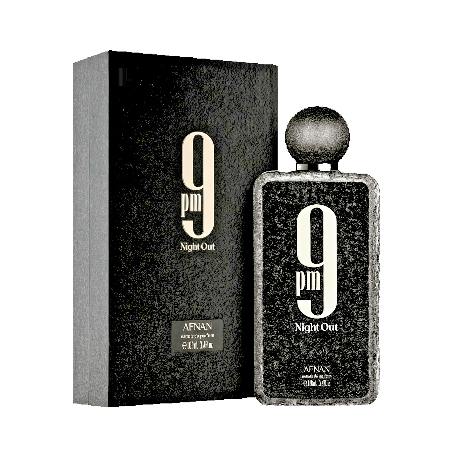 Afnan 9 PM Night Out Unisex Extrait de Parfum, 3.4 Fl. Oz
