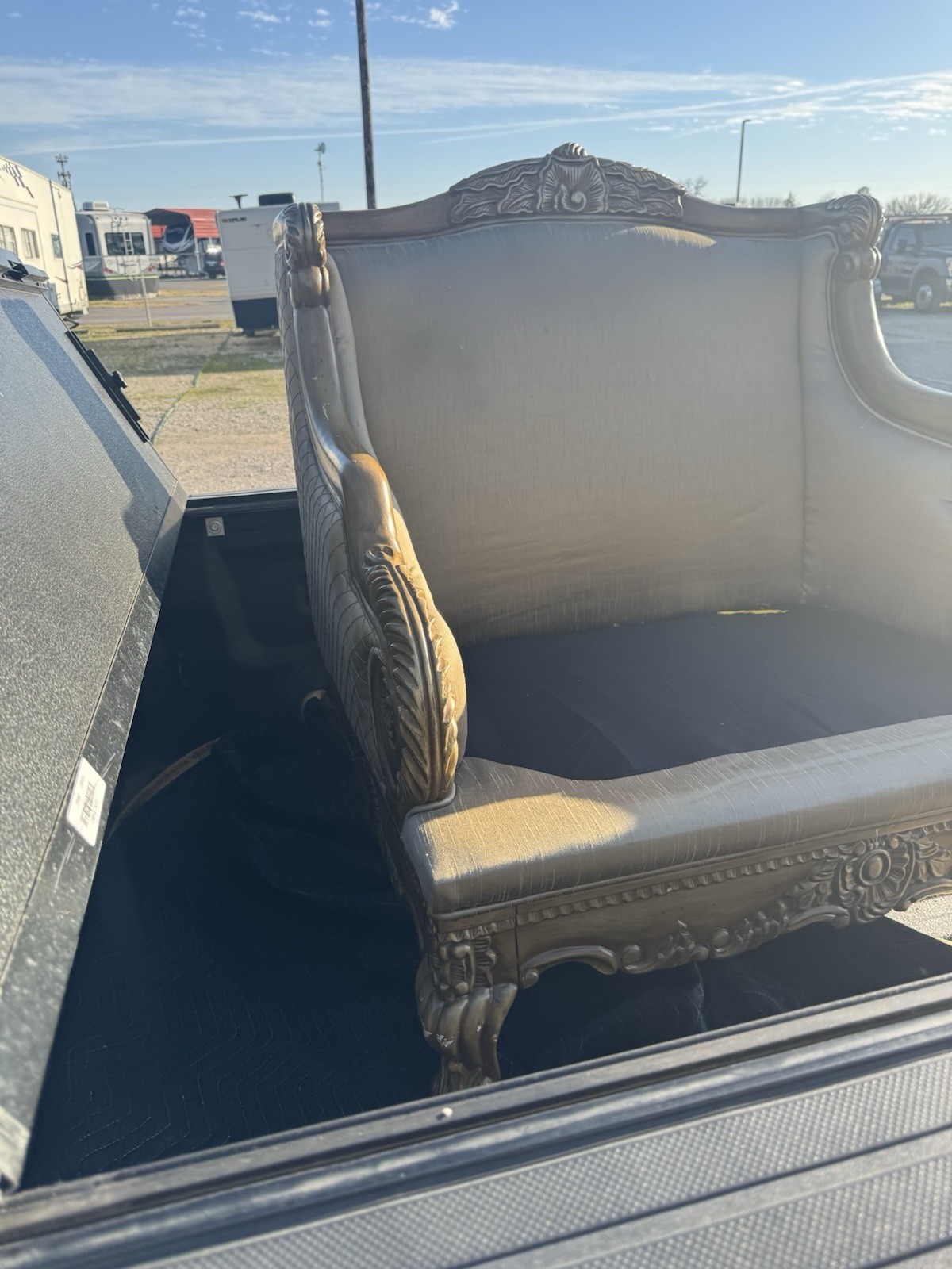 Baroque & Rococo Chaise Lounge Gold Beige Diamond Upholstery Ornate Wood Frame Baroque & Rococo Chaise Lounge Gold Beige Diamond Upholstery Ornate Wood Frame