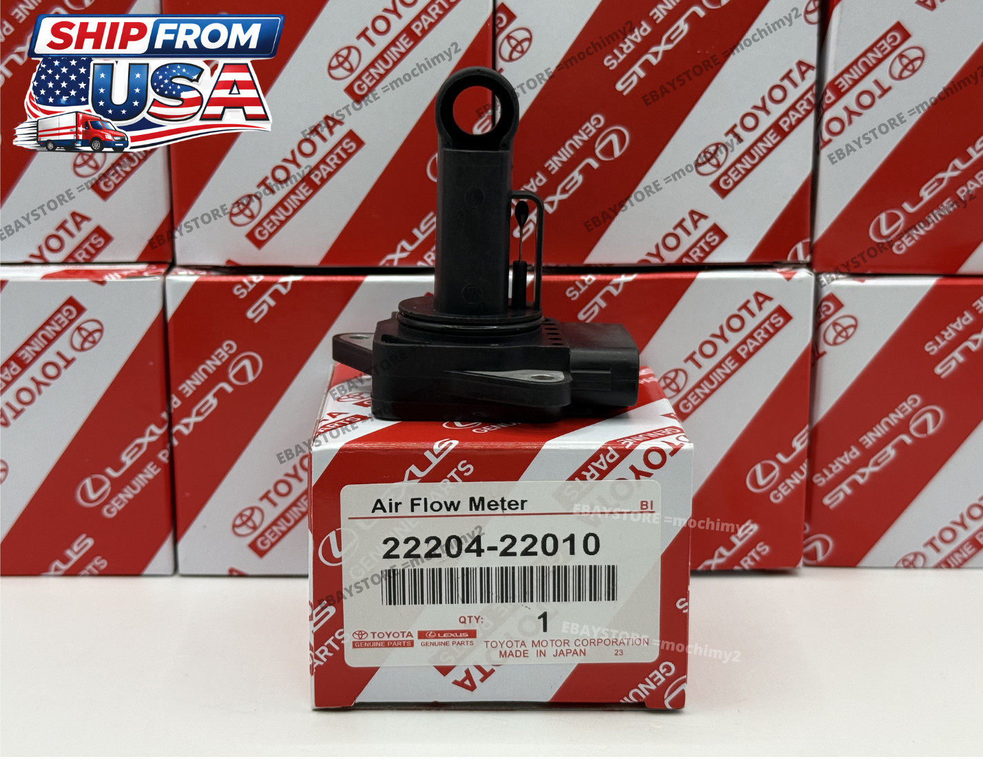 1x Genuine DENSO OEM 22204-22010 Mass Air Flow Meter MAF Sensor For Lexus Scion
