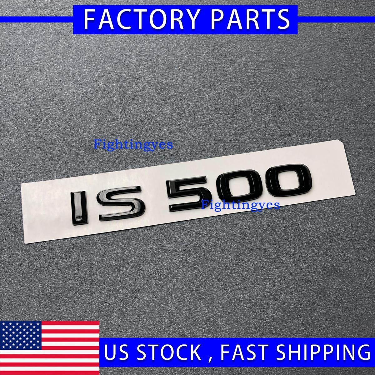 Gloss Black For 2022-2024 IS 500 IS500 Letter Trunk Badge Car Emblem Replace 1x