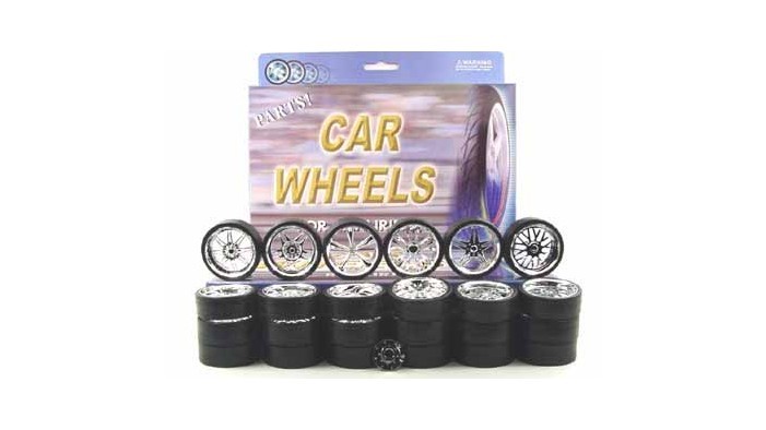 CHROME REPLACEMENT WHEELS & TIRES SET RIMS FOR 1/24 SCALE CARS AND TRUCKS 2003 CHROME REPLACEMENT WHEELS & TIRES SET RIMS FOR 1/24 SCALE CARS AND TRUCKS 2003