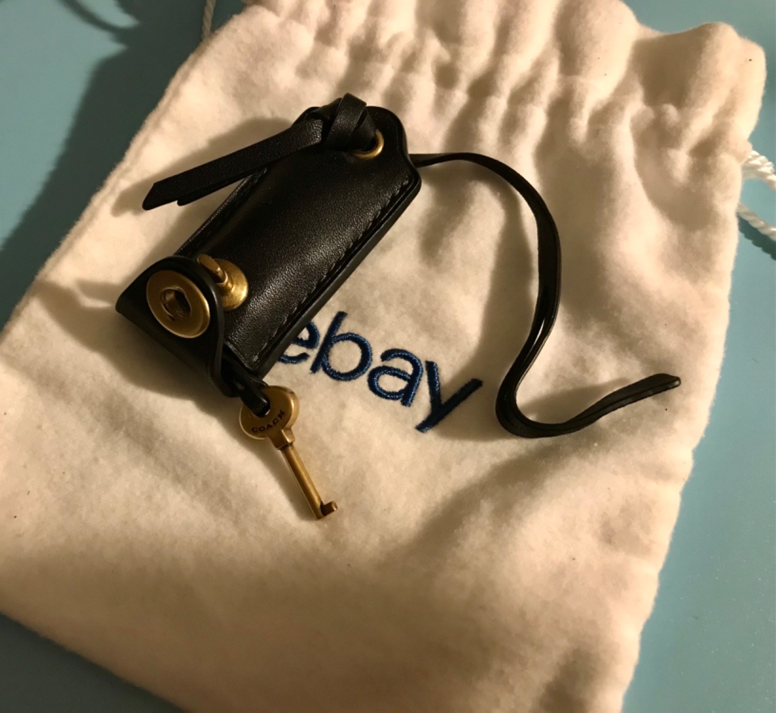 Coach Rogue 1941 leather Turnlock Clochette Hang Tag Charm