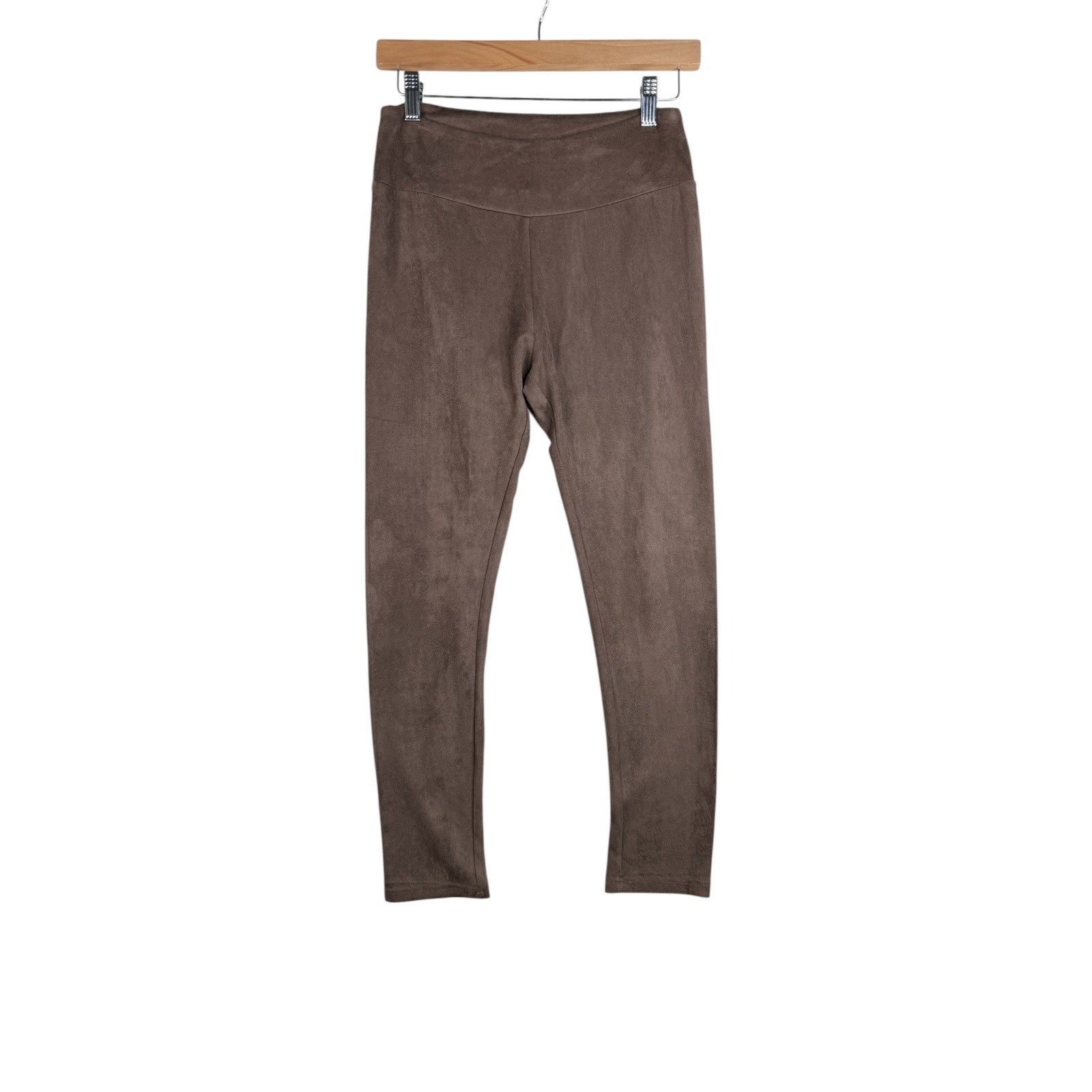NWT JOH Apparel Women\'s Brown Suede Pull On Ankle Pants size XS