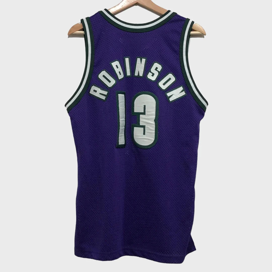 Vtg 1990s Champion Glenn Robinson Milwaukee Bucks Purple NBA Jersey 40 Medium M Vtg 1990s Champion Glenn Robinson Milwaukee Bucks Purple NBA Jersey 40 Medium M
