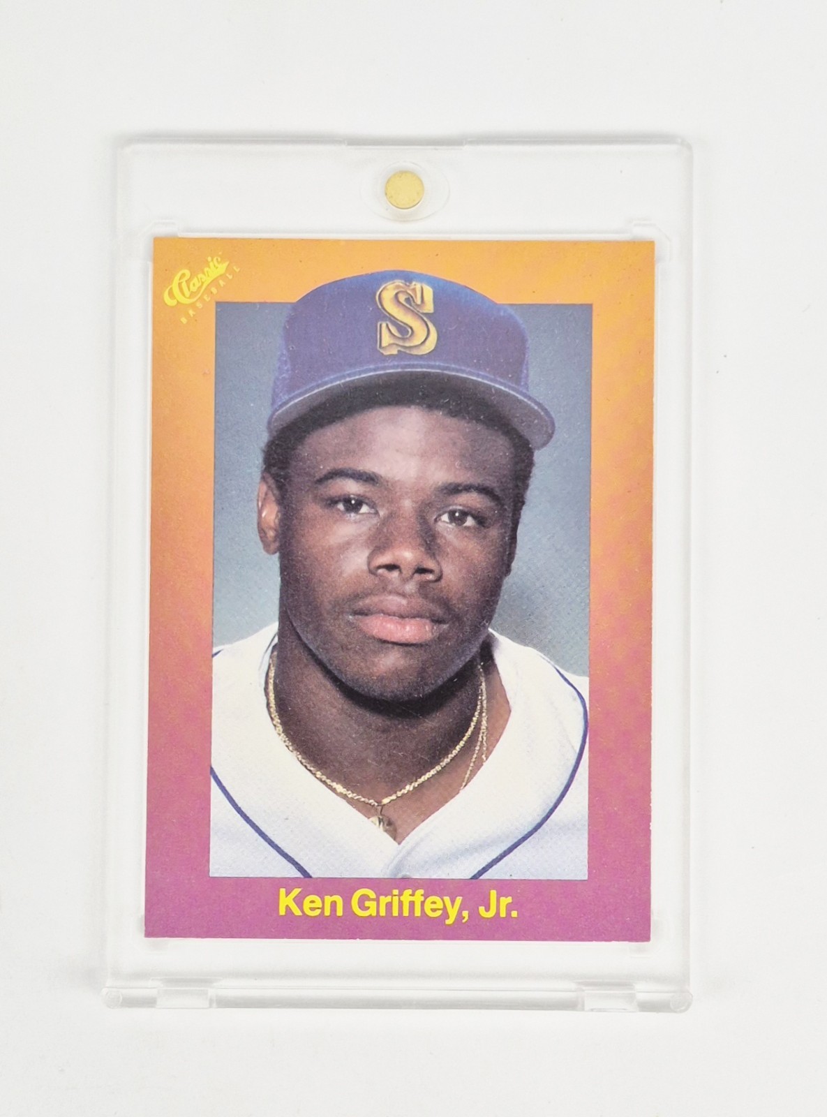 MINT CENTERED ROOKIE ORANGE 1989 Classic Travel #131 Ken Griffey Jr. Mariners RC