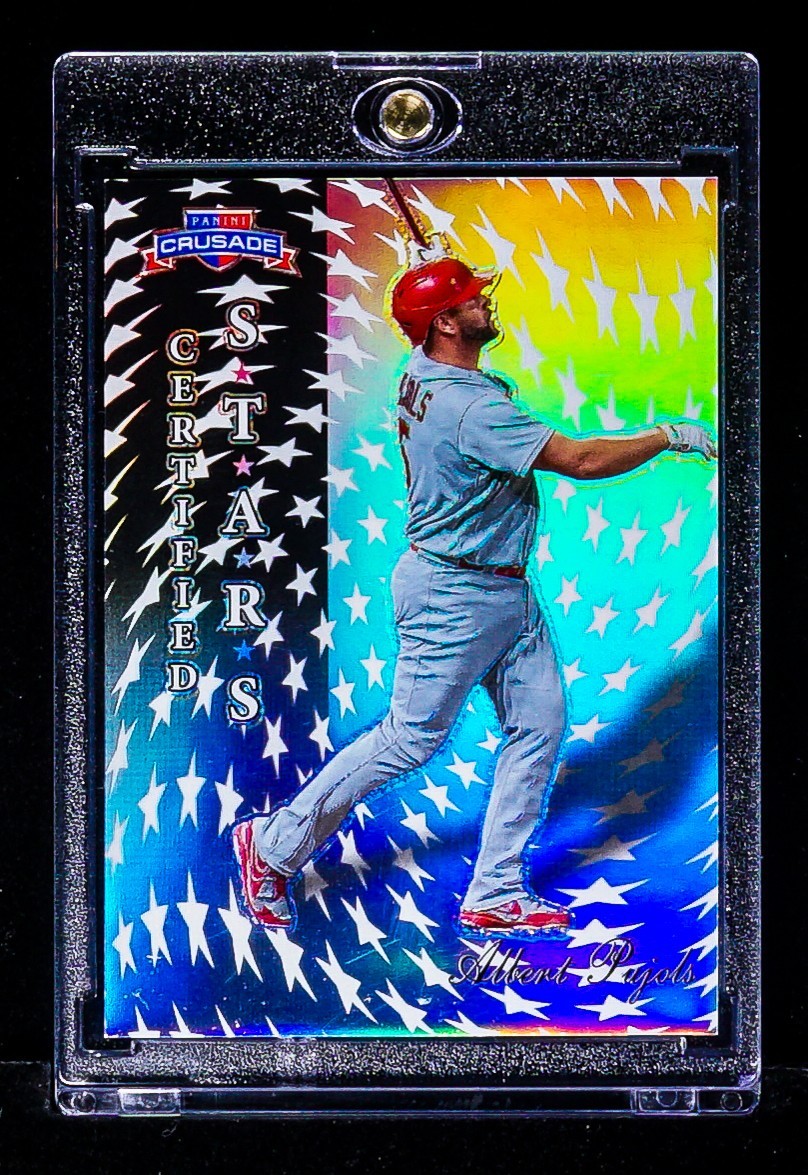Albert Pujols RARE CERTIFIED STARS RAINBOW REFRACTOR CARD Cardinals HALL OF FAME