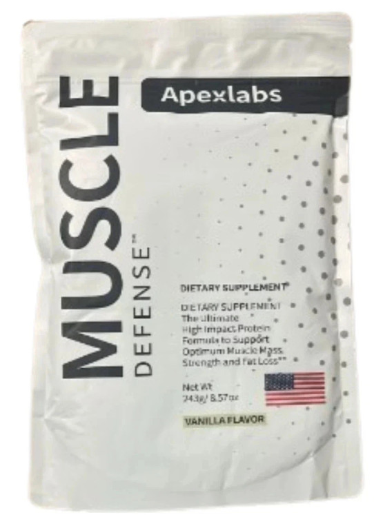 Apex Labs Muscle Defense Dietary Supplement, Vanilla - 8.57 oz exp 2028 Apex Labs Muscle Defense Dietary Supplement, Vanilla - 8.57 oz exp 2028