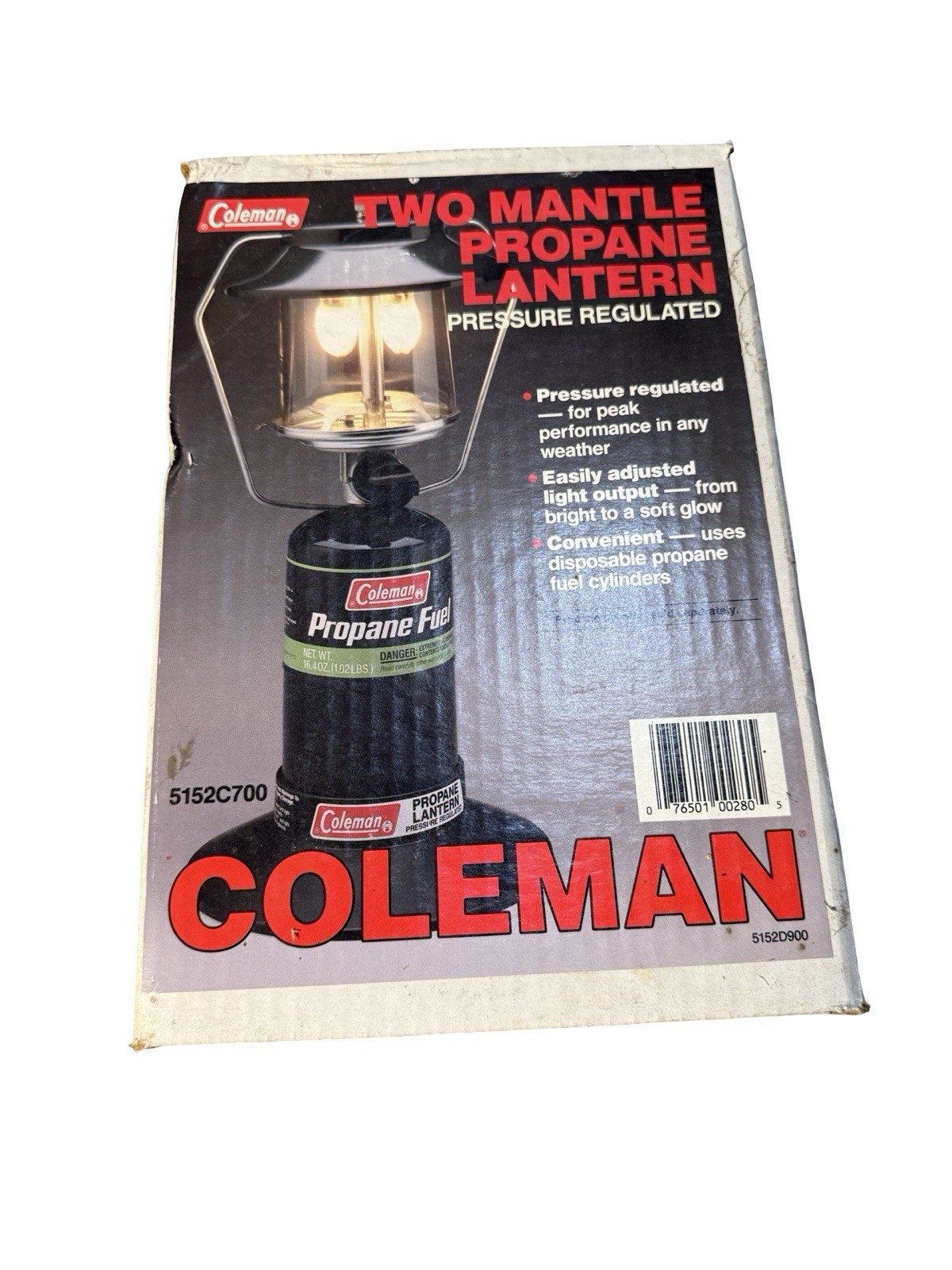 Coleman Vintage Propane Lantern 2 Mantle Model 5152C700 - Brand New In Box 1980s Coleman Vintage Propane Lantern 2 Mantle Model 5152C700 - Brand New In Box 1980s