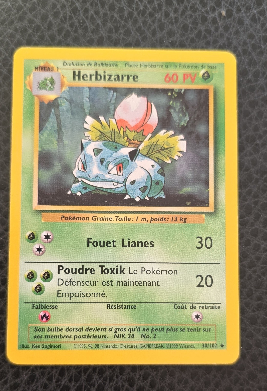 Pokémon TCG Ivysaur Base Set 30/102 Regular 1999-2000 Wizards Base Set Copyright
