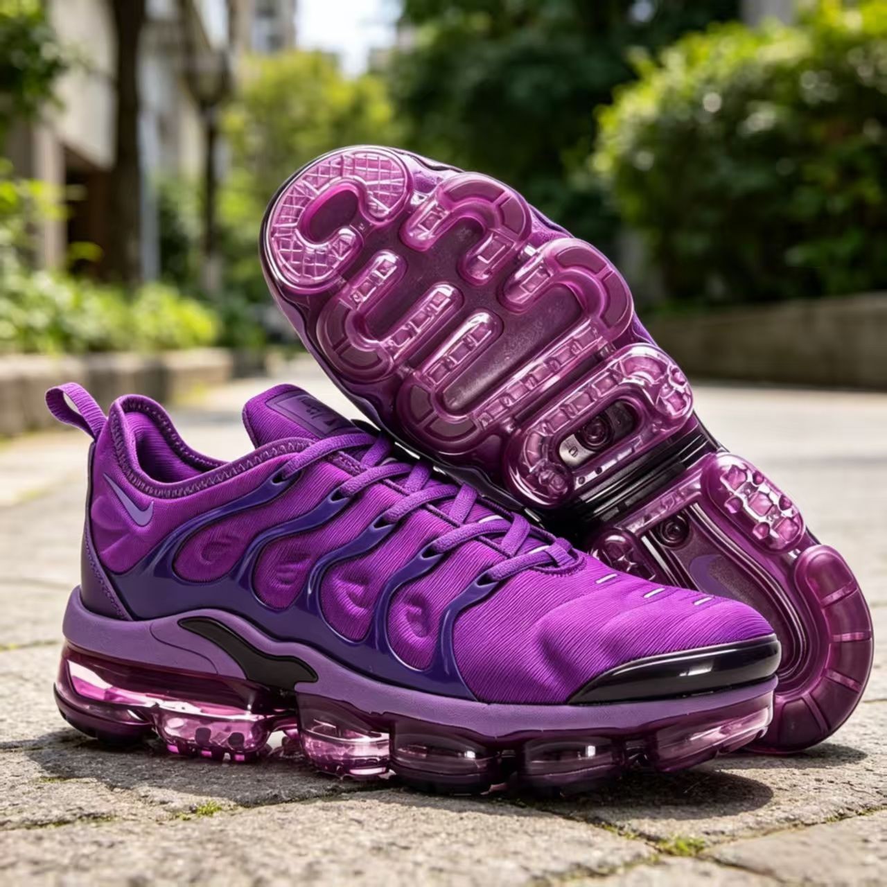 🔥NEW Nike Air Max VaporMax Plus TN Triple Pure Purple Men\'s SIZE7-13