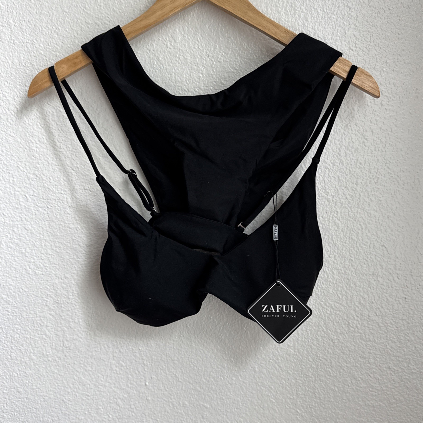 ZAFUL Women\'s Black Bikini Set Size M 6 Padded Bralette Cheeky High Leg NWT ZAFUL Women\'s Black Bikini Set Size M 6 Padded Bralette Cheeky High Leg NWT