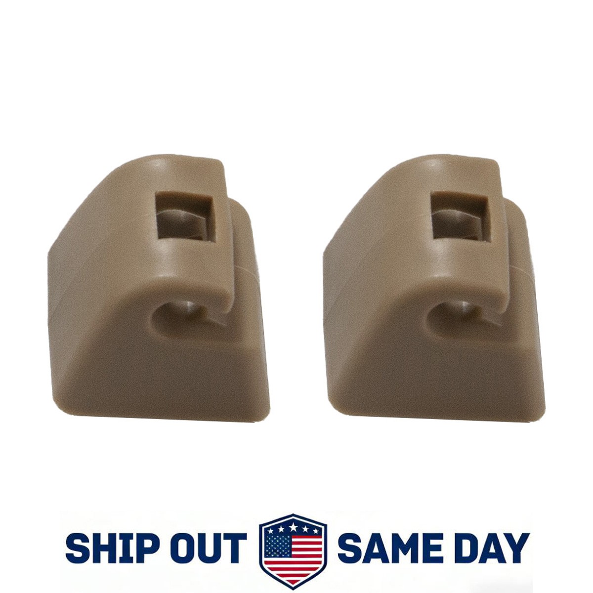 2x Sun Visor Support Clip Doeskin For Jaguar XJS XJ6 XJ12 1975-1994 HMD1084AAAEE