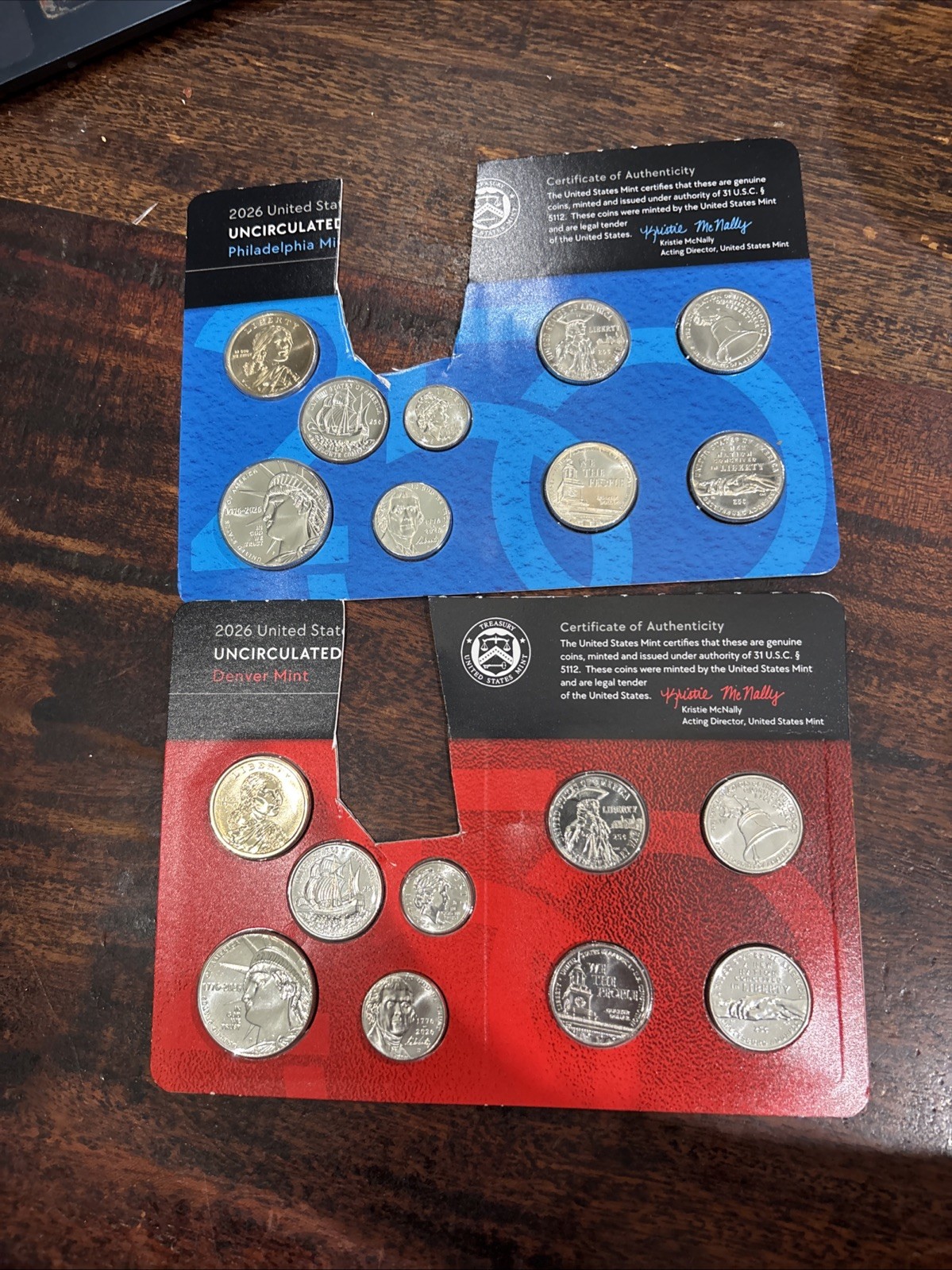 10 2026 US Mint Uncirculated P & D Set Philadelphia & Denver NO Penny 10 2026 US Mint Uncirculated P & D Set Philadelphia & Denver NO Penny