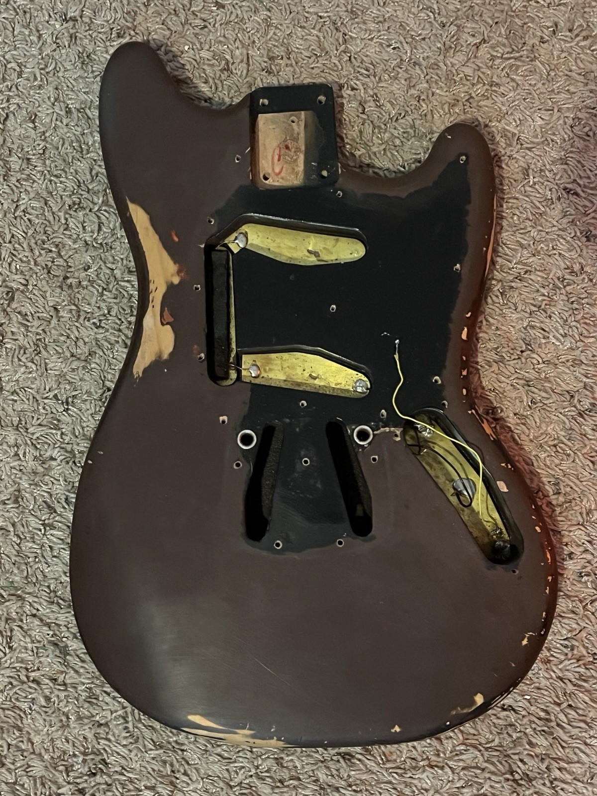 Vintage 1974-1978 Fender Mustang Body Mocha Vintage 1974-1978 Fender Mustang Body Mocha