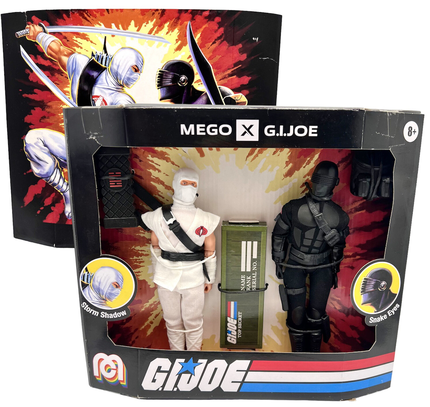 G.I. Joe Snake Eyes & Storm Shadow Mego 2-Pack Ninja Action Figures New