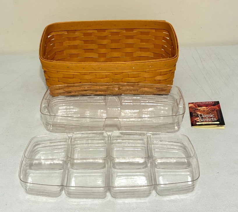 Longaberger 1998 Vanity Basket 2 Piece Plastic Protectors EXCELLENT Longaberger 1998 Vanity Basket 2 Piece Plastic Protectors EXCELLENT