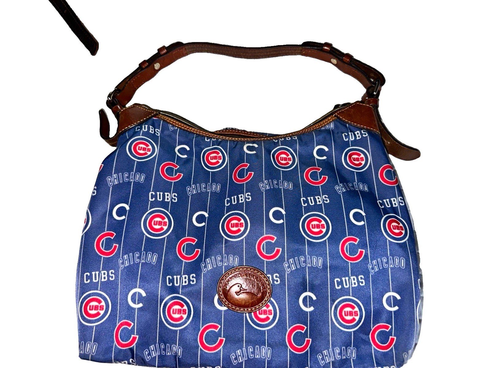 Dooney & Bourke Chicago Cubs MLB Purse Shoulder Bag Blue Red Brown Dooney & Bourke Chicago Cubs MLB Purse Shoulder Bag Blue Red Brown