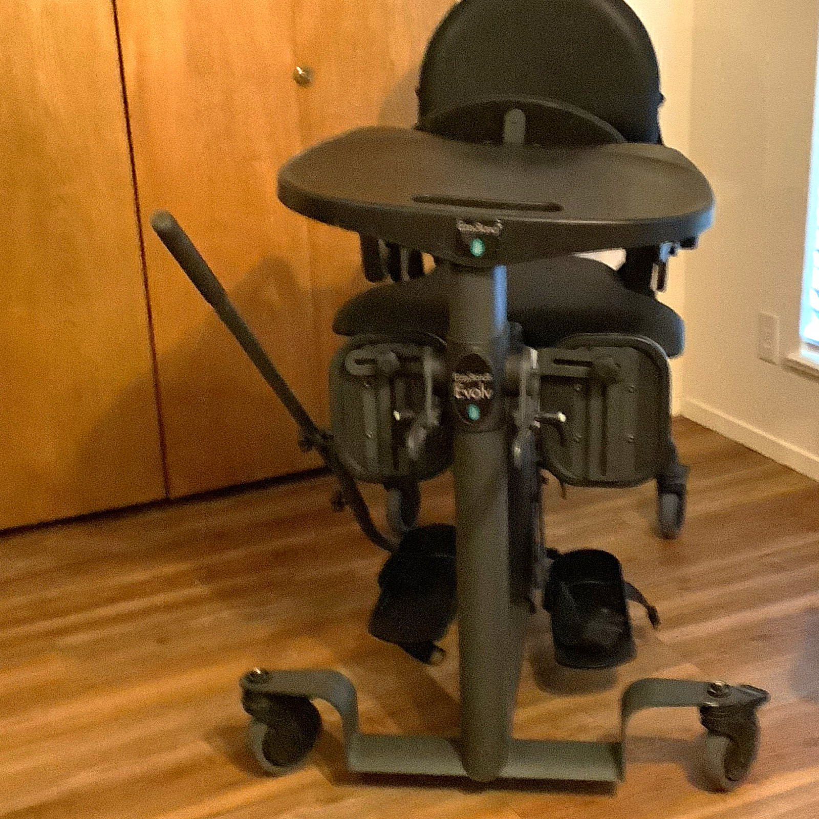 EasyStand Evolv Movement Trainer w/ Tray, 4 Wheels, Adult, Gray/Black EasyStand Evolv Movement Trainer w/ Tray, 4 Wheels, Adult, Gray/Black