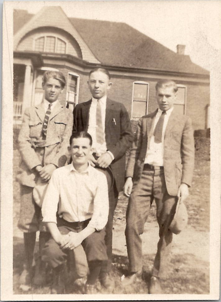 Steelton PA Handsome Studs Dapper Men European Snapshot 1924 Antique Photo