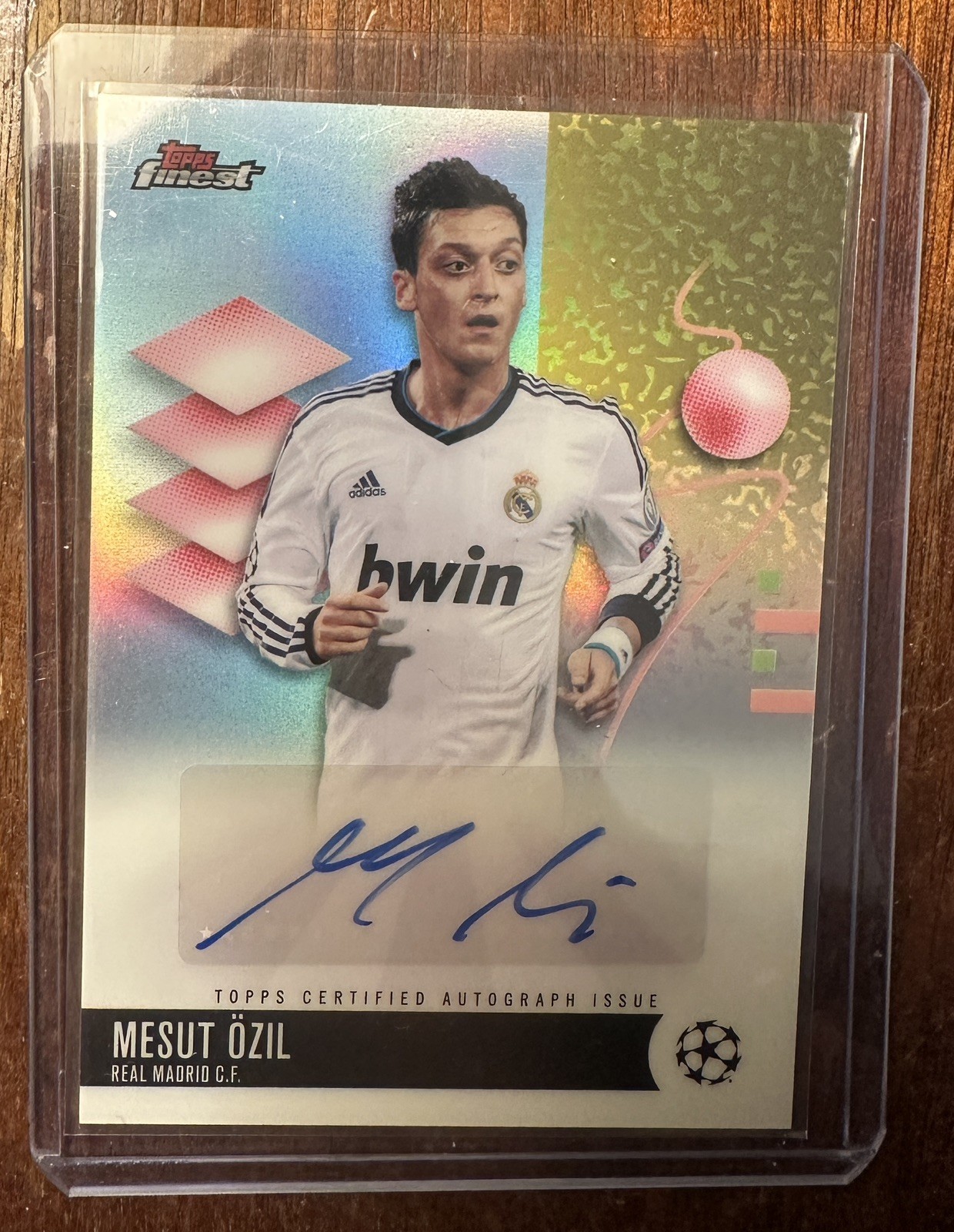 Mesut Ozil 2026 Topps Finest UEFA Silver Auto #BA-OZ