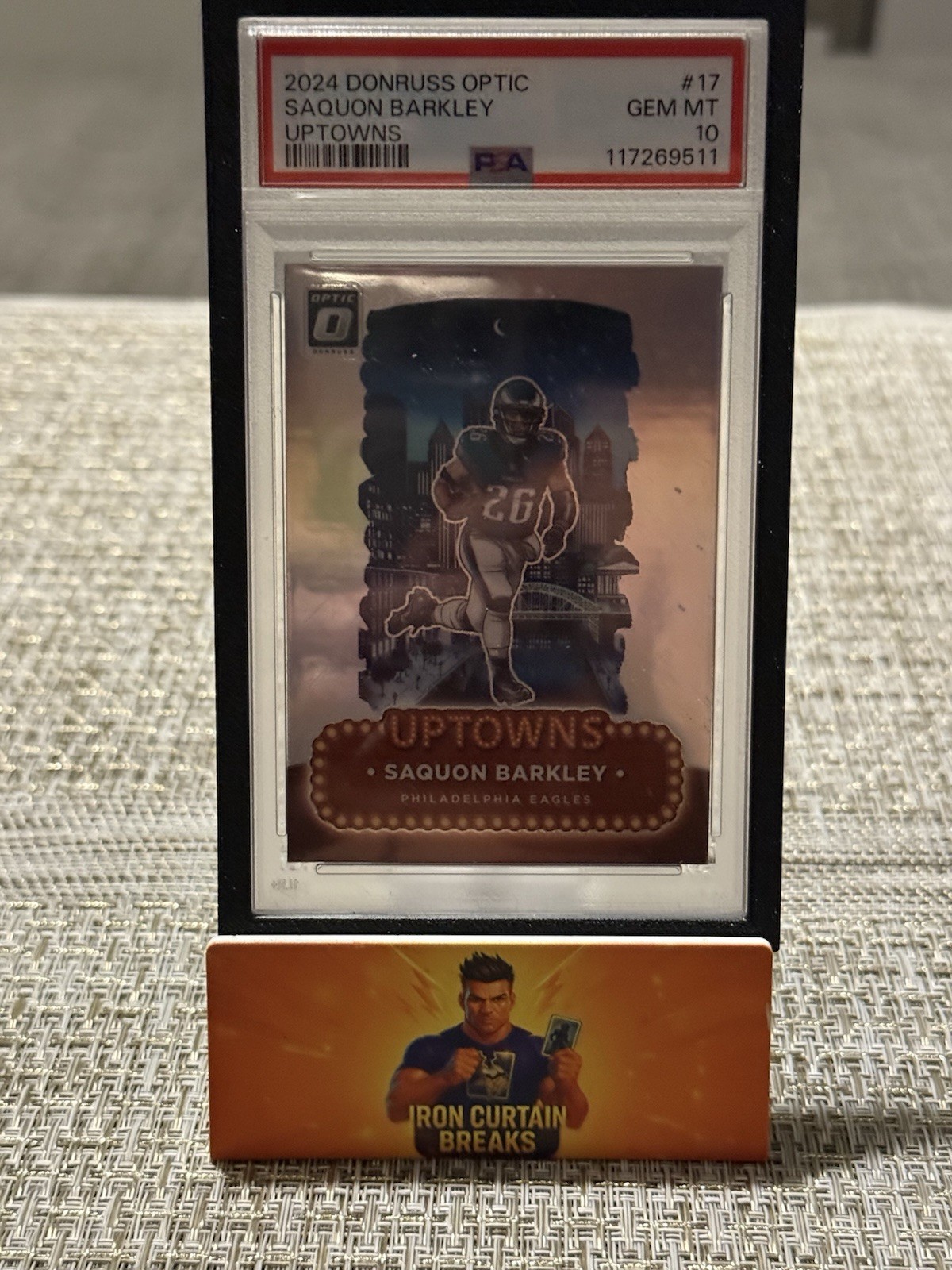 2024 Panini Donruss Optic Uptowns Saquon Barkley #17 PSA 10 CHASE PACK Read 2024 Panini Donruss Optic Uptowns Saquon Barkley #17 PSA 10 CHASE PACK Read