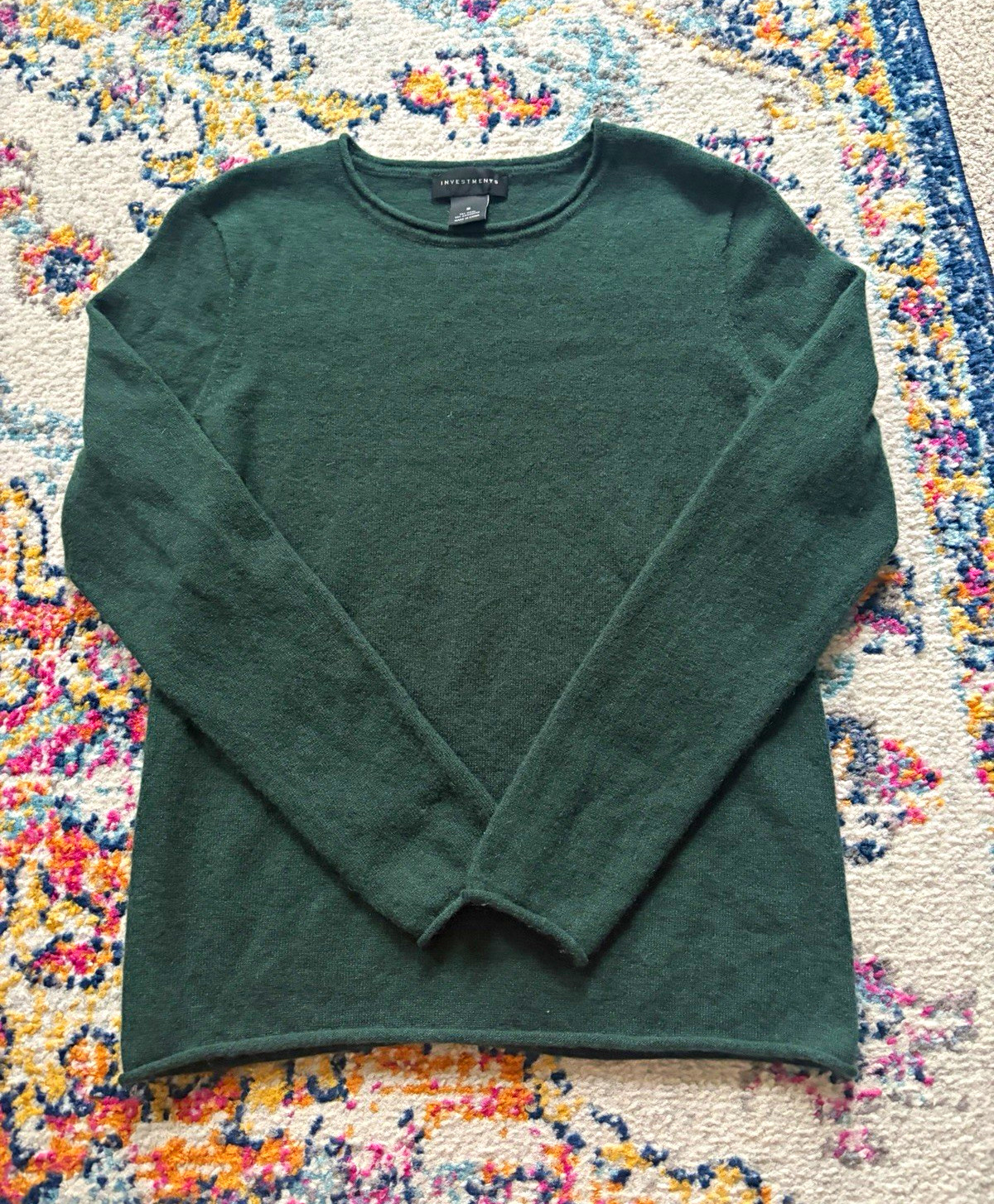 Investments Women’s Wool Cashmere Blend Knit Pullover Crewneck Sweater Green S Investments Women’s Wool Cashmere Blend Knit Pullover Crewneck Sweater Green S
