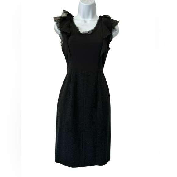 O\'2nd for Barneys New York Black Sheath Knee Length Dress - Size 4 O\'2nd for Barneys New York Black Sheath Knee Length Dress - Size 4