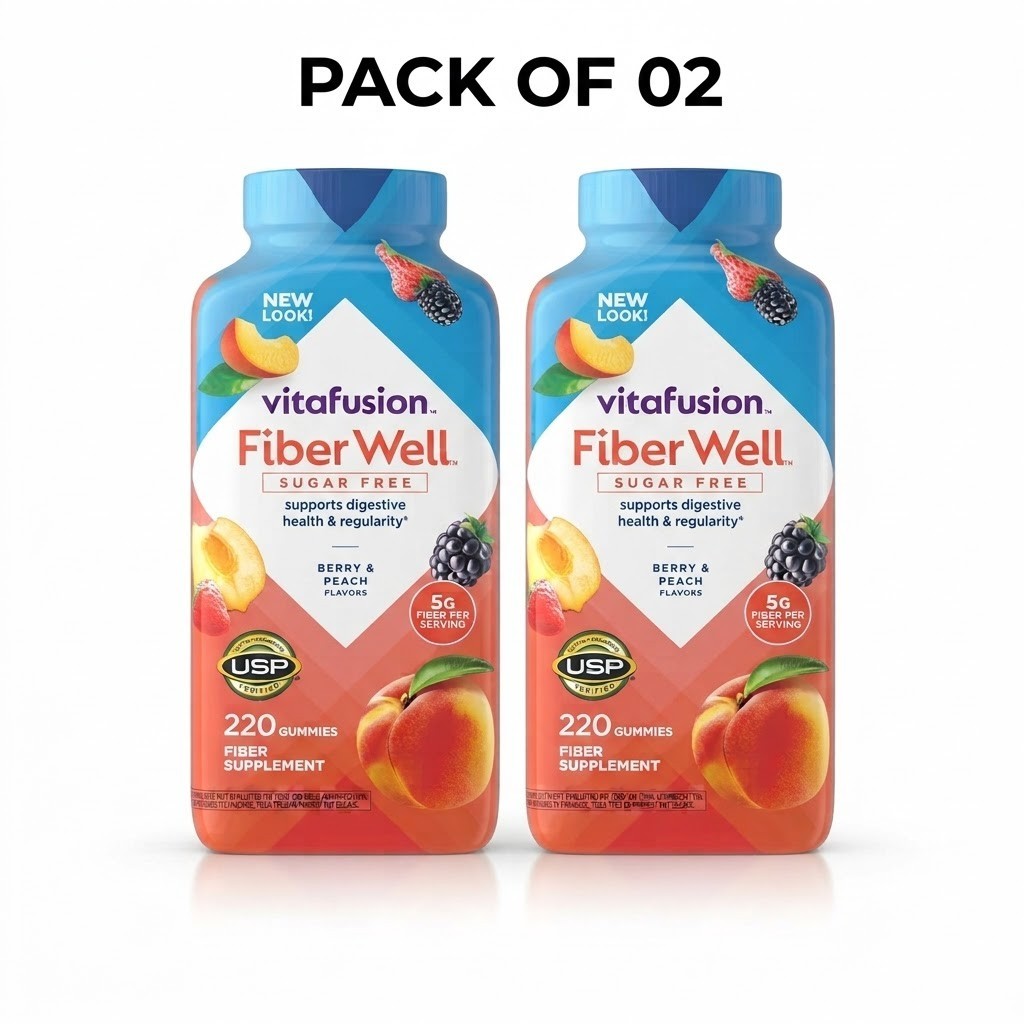 2 PACK - Vitafusion Fiber Well Gummies 220 Count (Total 440 Gummies)