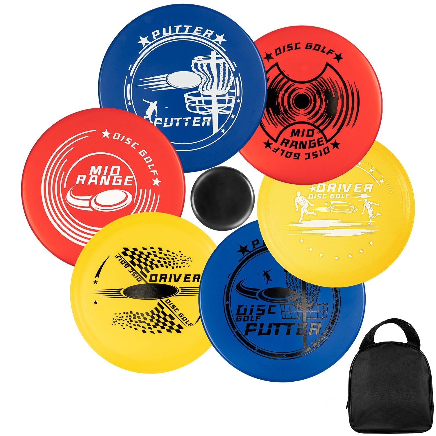 6pcs  Disc Golf Set Disc Golf Starter Set Disc Golf Frisbee Discs Outdoor