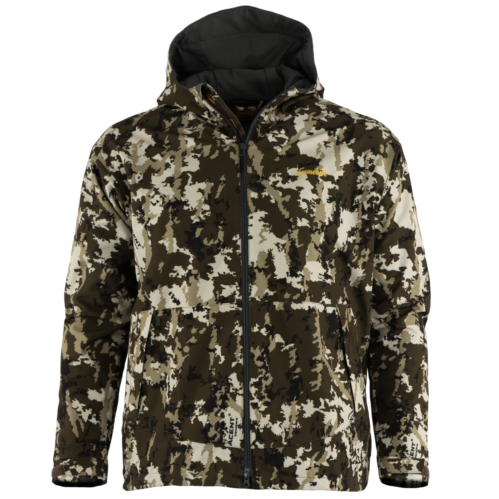 Gamehide Men\'s Uninsulated Waterproof Windproof Camo Hunting Jacket
