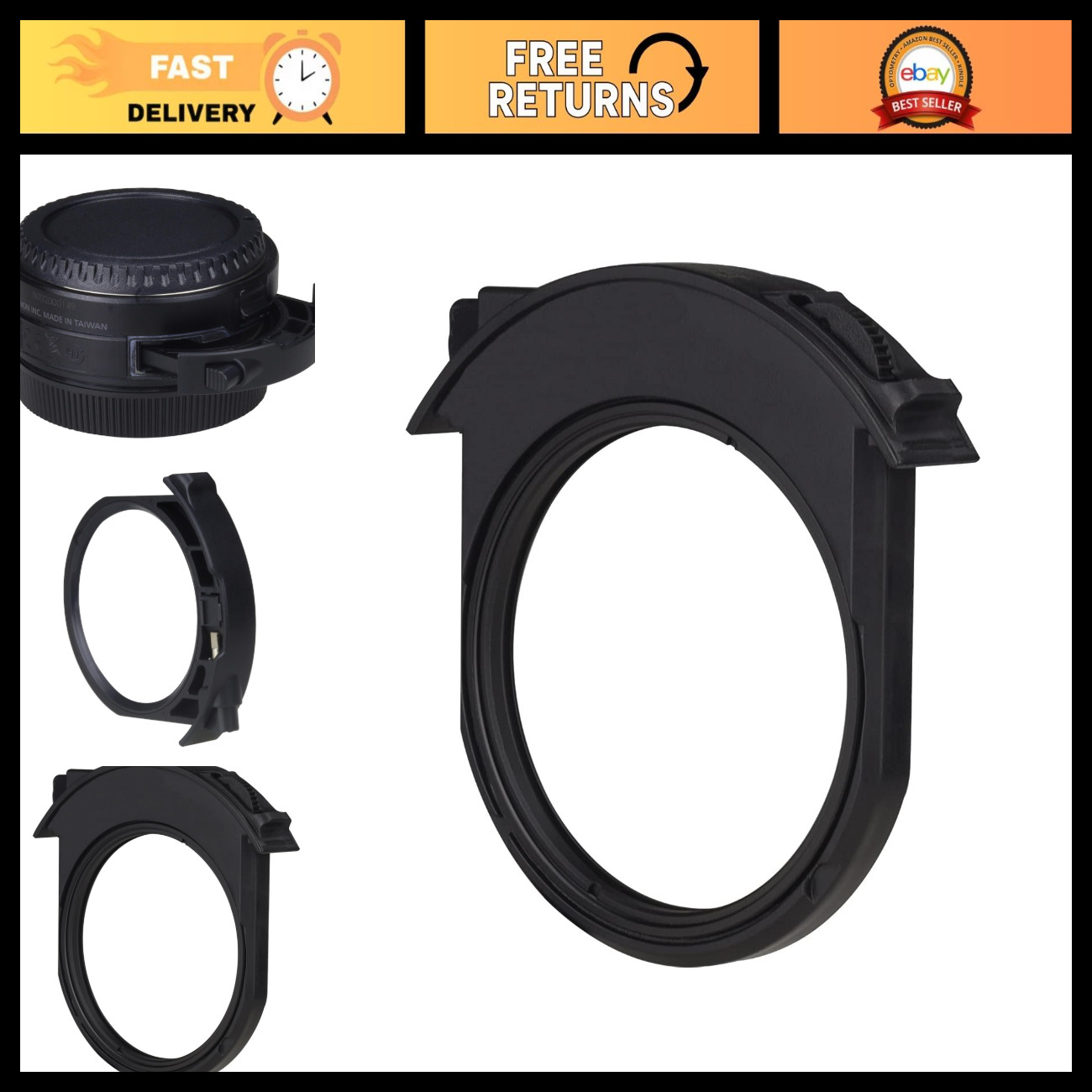 Clear Drop-in Filter Mount Adapter for Canon EF EOS R - Compatible Filter Holder Clear Drop-in Filter Mount Adapter for Canon EF EOS R - Compatible Filter Holder