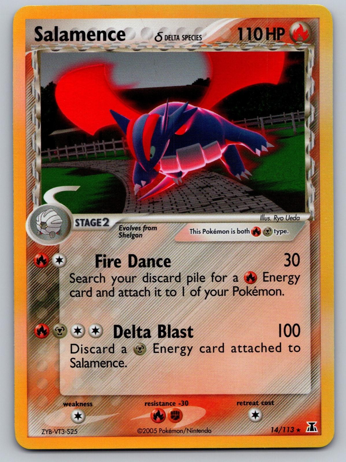 Salamence 14/113 Holo Rare Delta Species Pokemon Near Mint