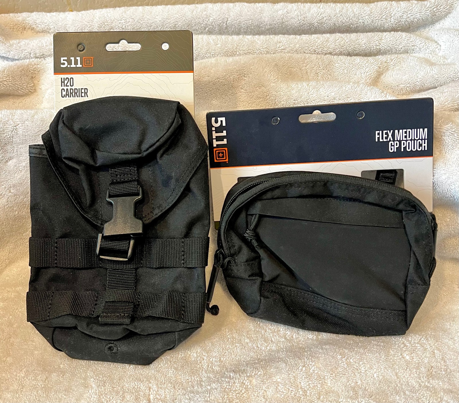 5.11 Tactical Pouch Bundle - H2O Bottle Carrier 58722 & Flex Medium GP 56427 NWT
