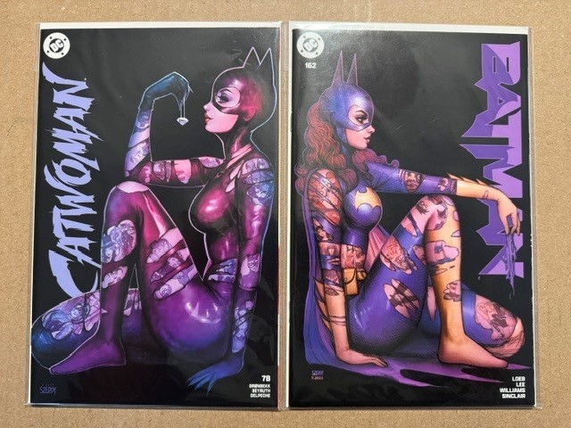 Catwoman 78 & Batman 162 Comic Traders Exclusive Szerdy Tattoo Covers