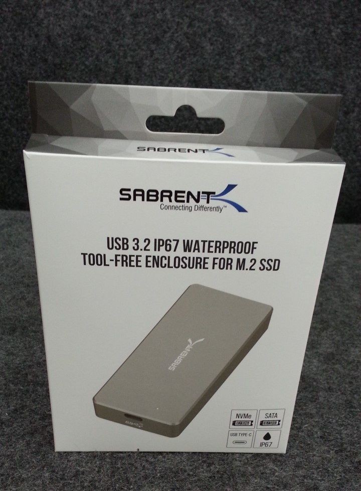 SABRENT EC-WPTF USB 3.2 Gen 2 Water-Resistant M.2 Drive Enclosure Silver