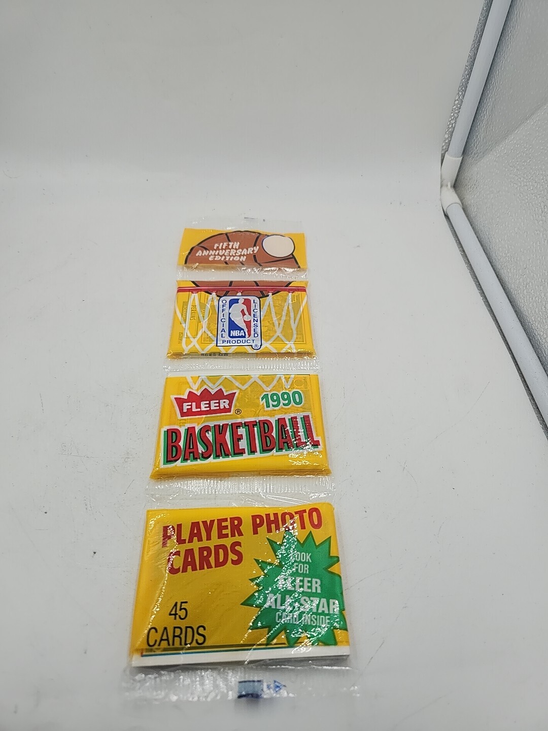 1990 Fleer Basketball Strip   Pack  Of 45  All-Star Fith Anniversary  Edition 