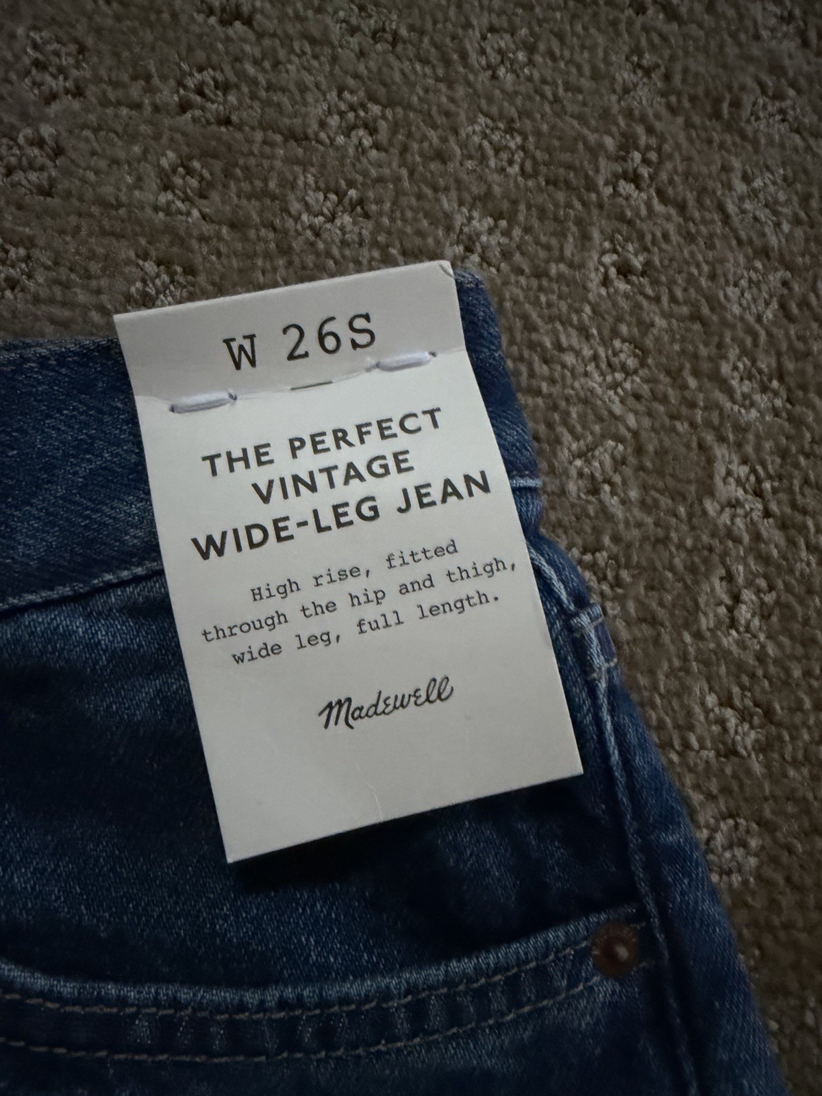Madewell The Short Perfect Vintage Wide Leg Jean 26S