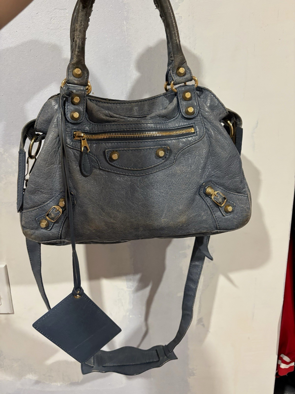 Balenciaga Town Bag Giant 12 Gold Studded Leather City Motorcycle Crossbody Balenciaga Town Bag Giant 12 Gold Studded Leather City Motorcycle Crossbody