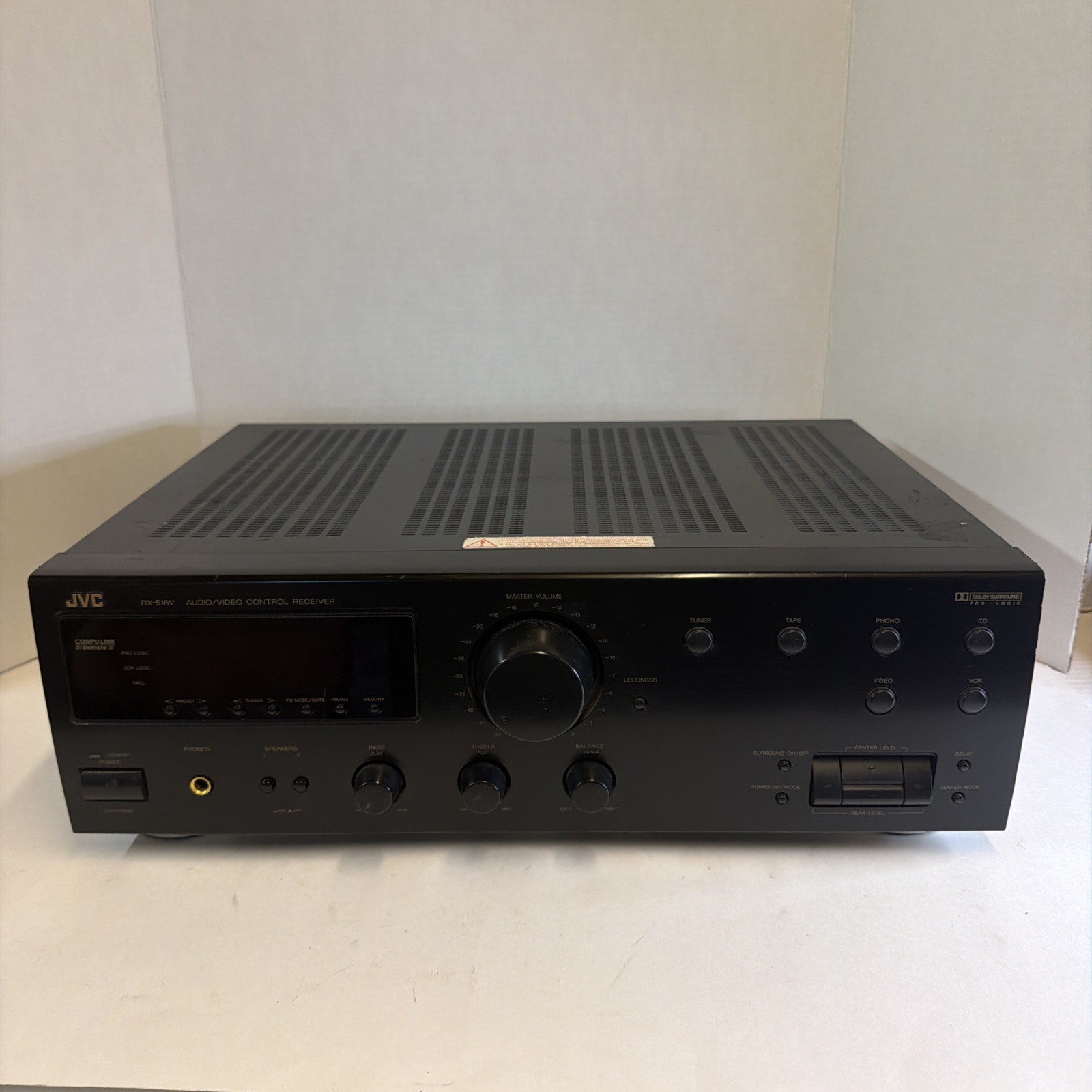 JVC RX-518V Stereo Receiver Audio Video Control Surround Sound Dolby Pro Logic