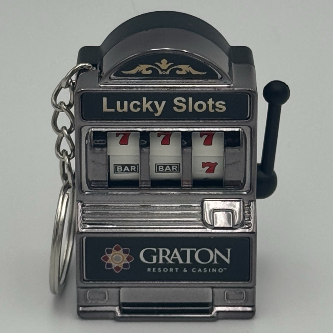 Graton Resort Casino Lucky Slots Keychain Mini Slot Machine Working