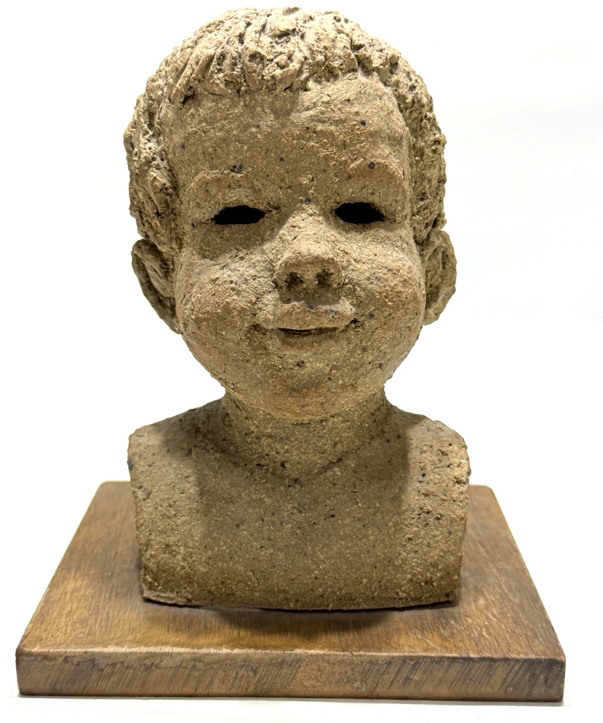 Original 1976 Lois Palmer Huth Young Boy Child Bust Sculpture 6.5