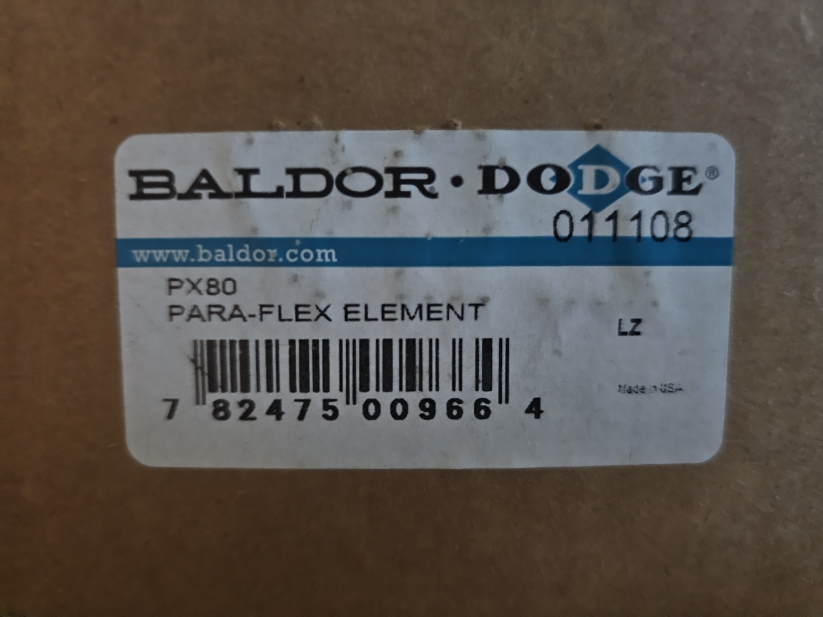 NEW Baldor Dodge 011108 PX80 Para-Flex Coupling Element NEW Baldor Dodge 011108 PX80 Para-Flex Coupling Element