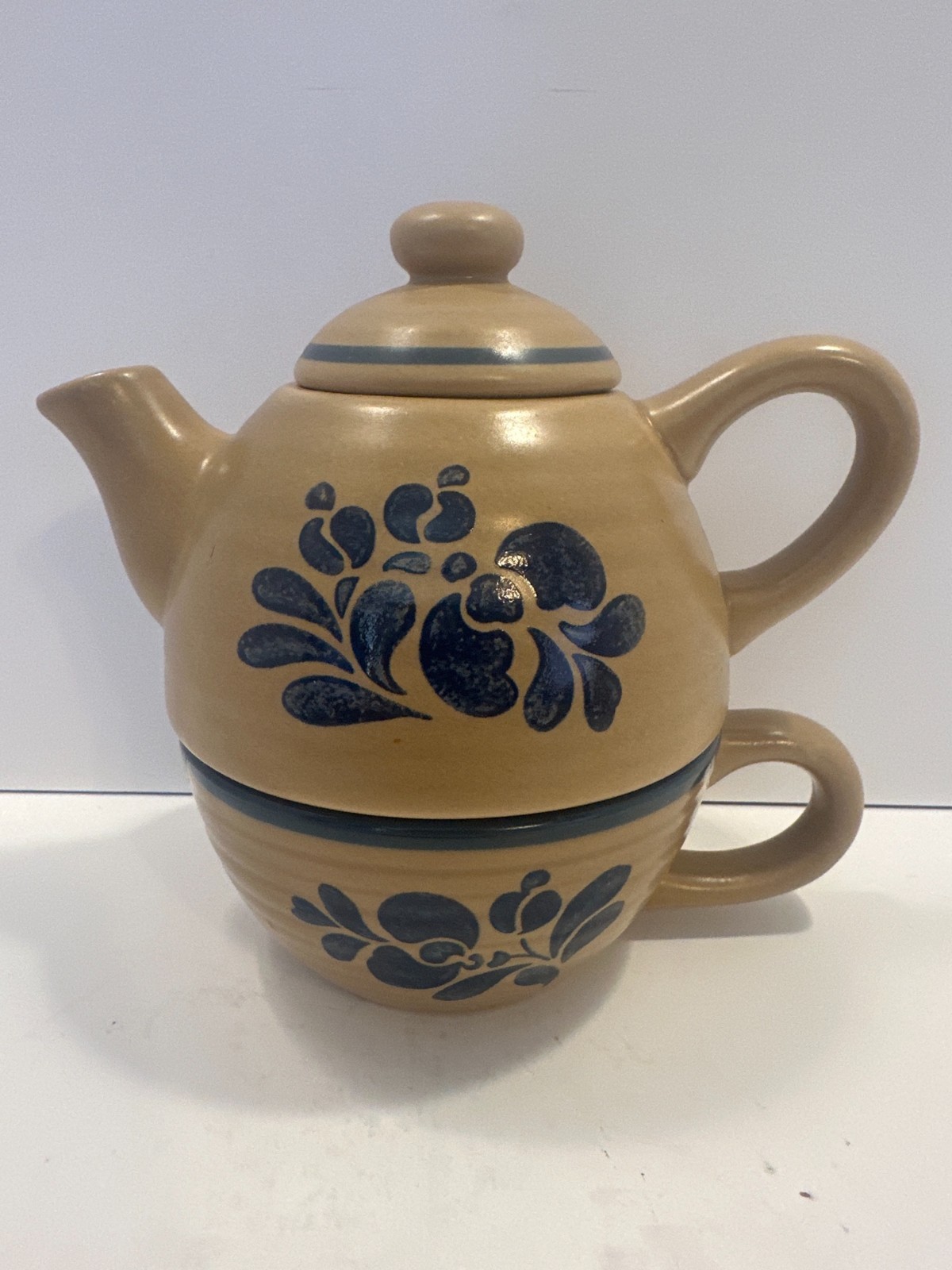 Pfaltzgraff Folk Art - Tea for One Teapot and Cup Set