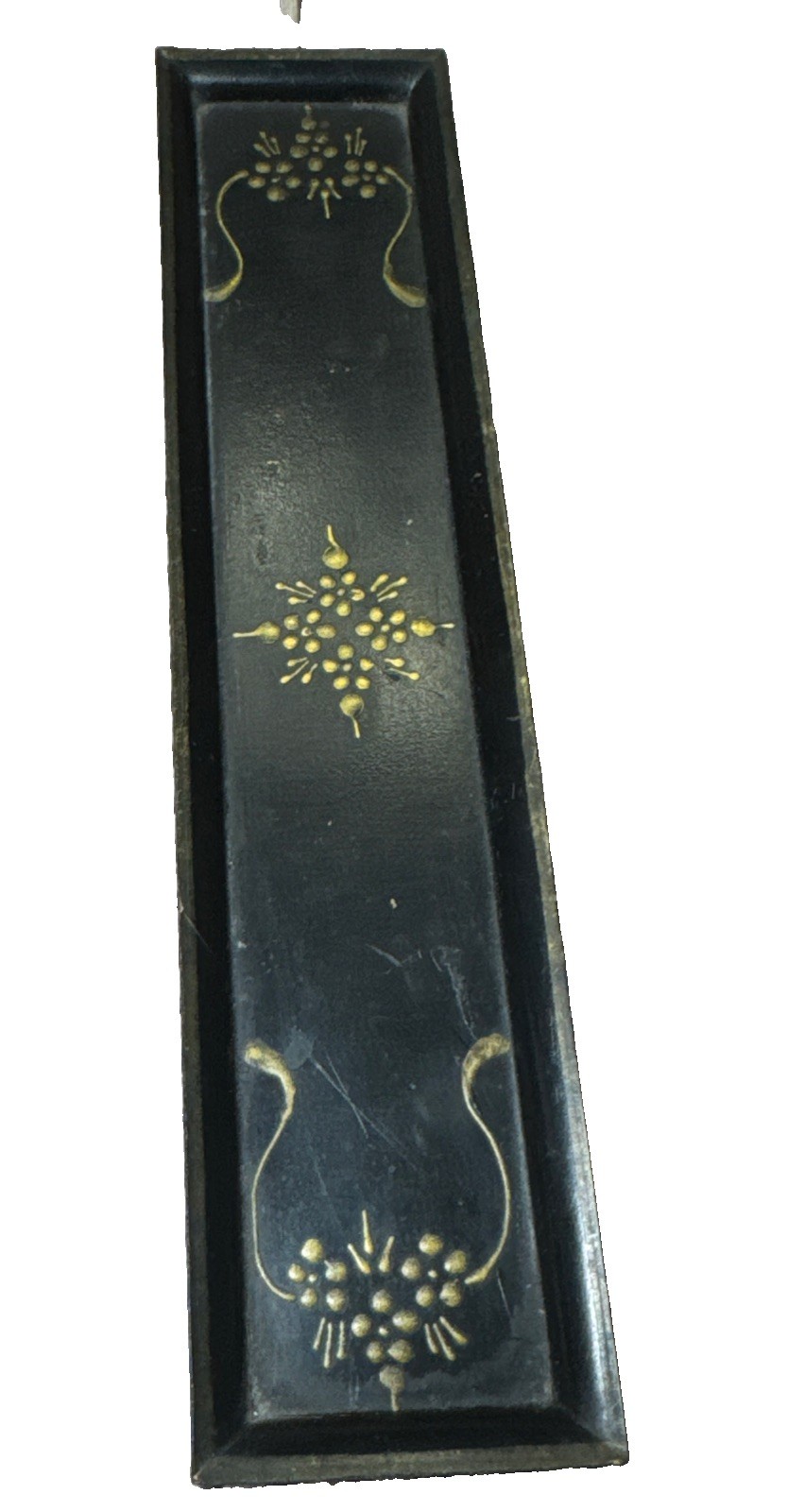 Antique Brass Enamel Desk Pen Tray K&O Kronheim Oldenbusch Late 1890s