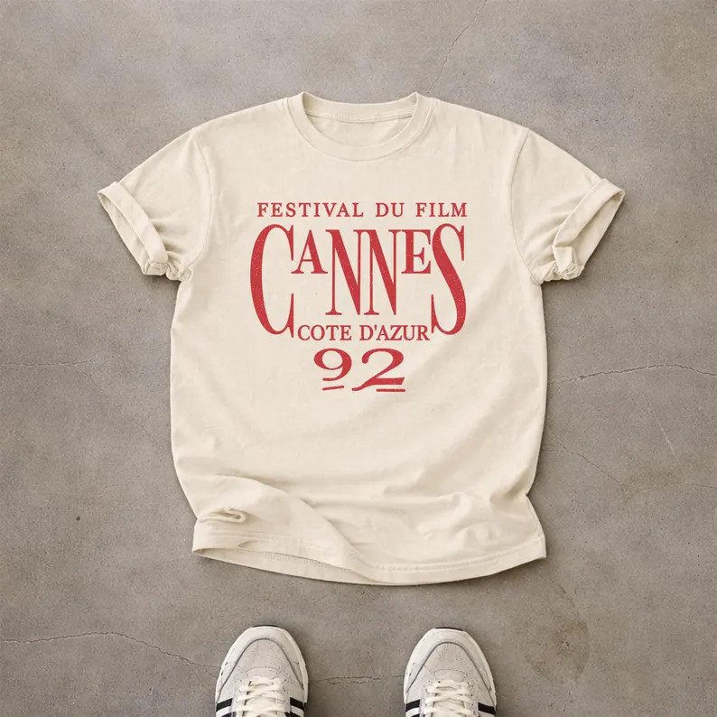 Cannes Film Festival 1992 T-Shirt, Vintage French Riviera Graphic Tee