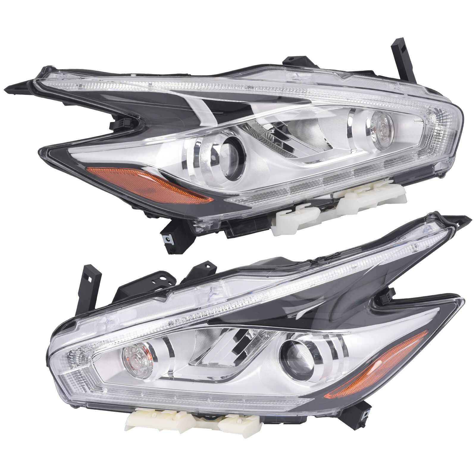 Left & Right Pair LED Headlights Assembly Fits Nissan Murano 2015 2016 2017 2018
